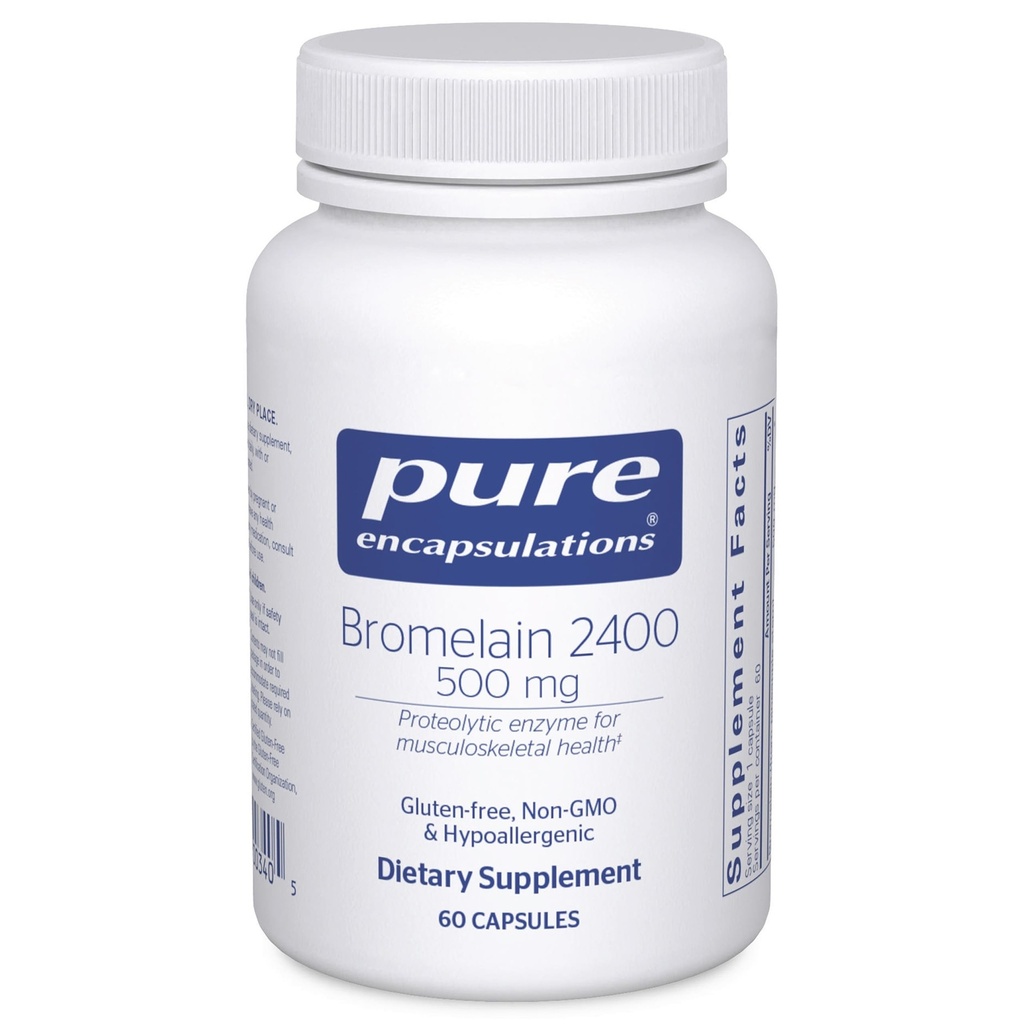 Pure Encapsulations Bromelain 2400 500 mg - for Digestive Support & Musculoskeletal Health - Supports Joints & Muscle Recovery* - Proteolytic Enzymes - Vegan - 60 Capsules