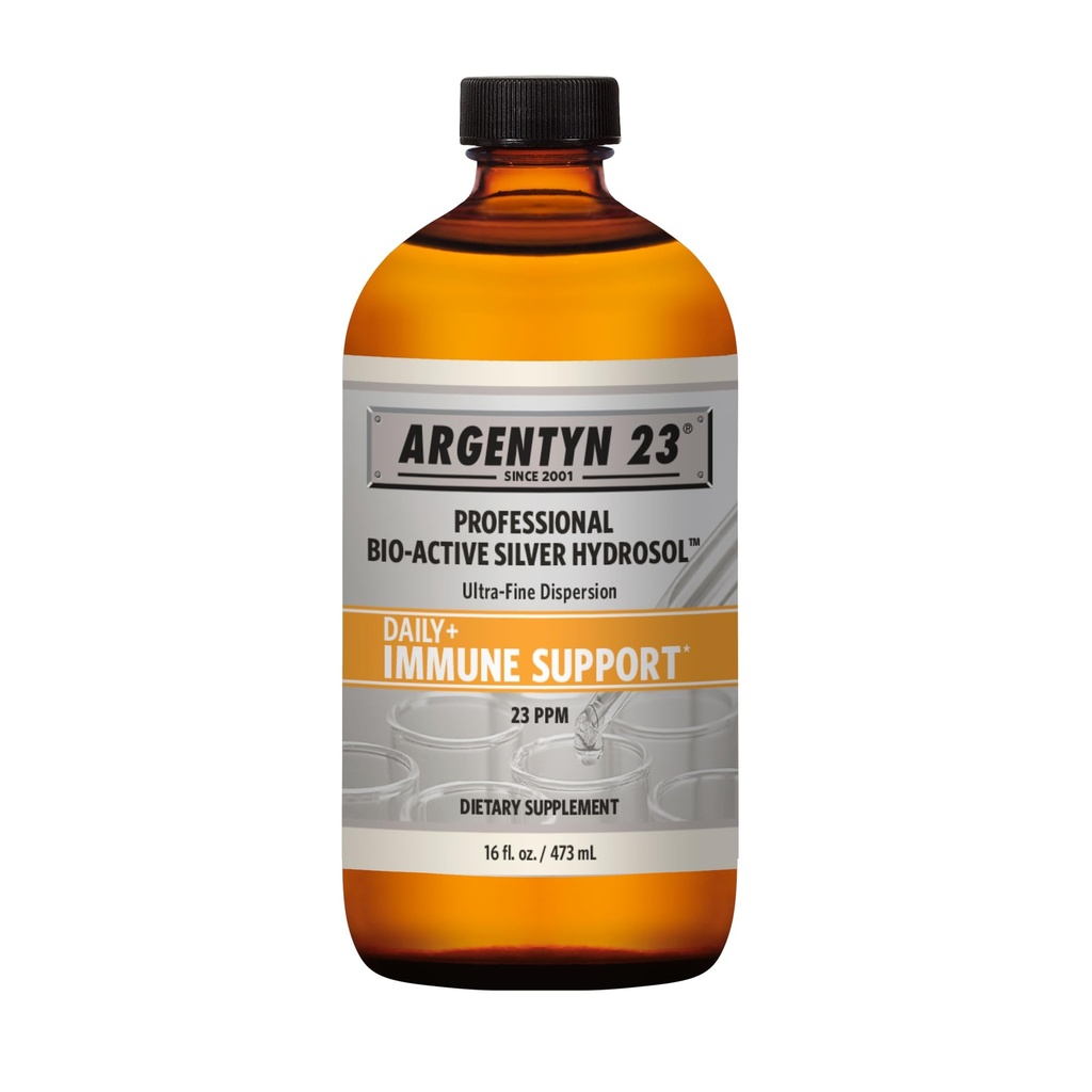 Argentyn 23 Professional Immune Support - Κολλοειδής Ασημένιος, Bio-Active Silver Hydrosol, 23 ppm, Liquid Twist Top, 16 Fl Oz (473 mL)