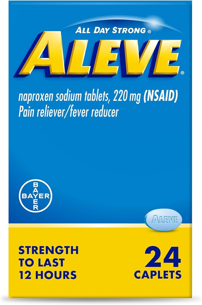 Aleve Pain Relief Naproxen Caplets Νάτριο ‐ 24 Count