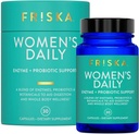 FRISKA Γυναικεία Καθημερινή Digestive Enzyme και Probiotics συμπλήρωμα, Advanced Natural Support for Female Digestive Health, Fights Bloating, Eases Digestion, υποστηρίζει θρεπτική απορρόφηση, 30 κάψουλες