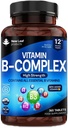 Vitamin B Complex - 365 Μικρά Δισκία (Προμήθεια ενός έτους) Υψηλή Δύναμη Όλες οι 8 Β Βιταμίνες B1-B2-B3-B5-B6-B12, Βιοτίνη, Φολικό Οξύ και Βιταμίνη C - Μείωση της Κουρασμού, Ενέργειας & Ανοσοποιητικής Υποστήριξης - UK Made