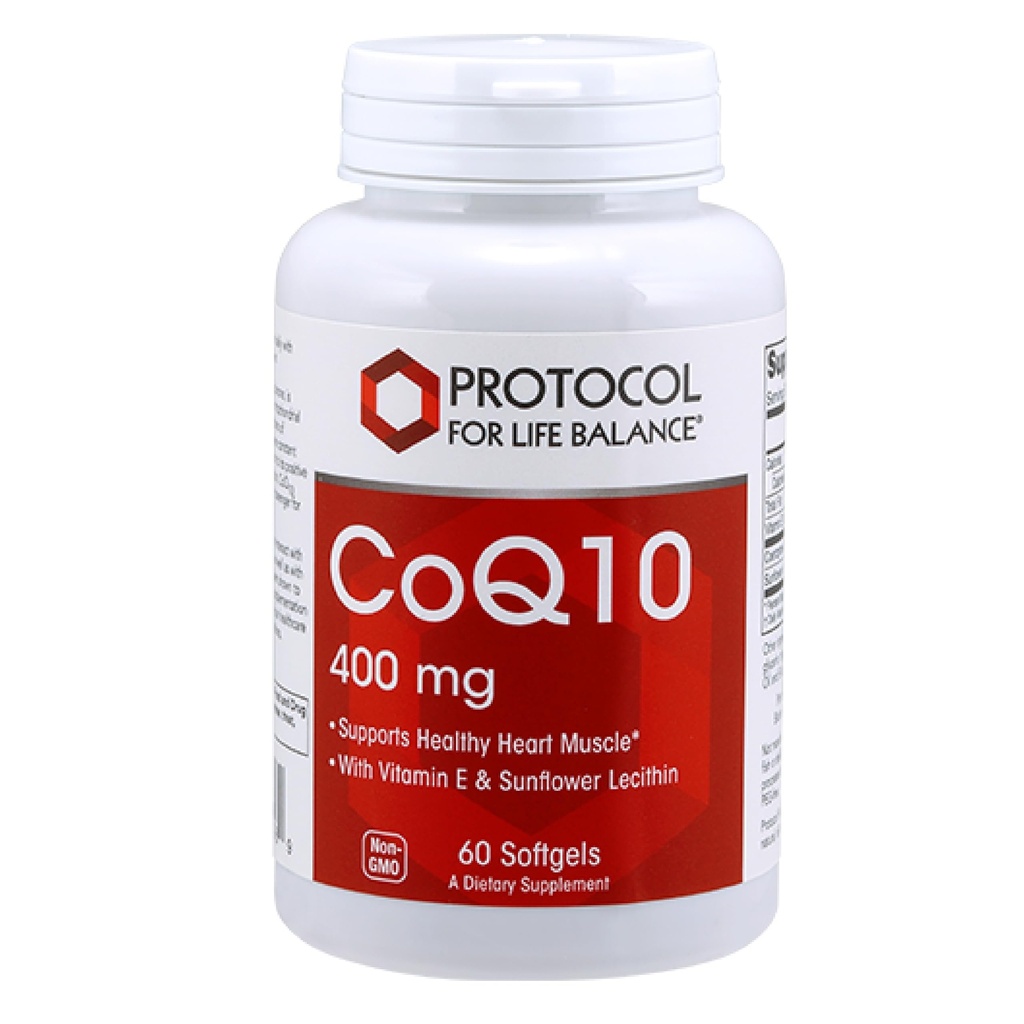ΠΡΩΤΟΚΟΛΛΟ ΓΙΑ ΖΩΙΚΗ ΒΑΣΗ CoQ10 400mg - με βιταμίνη Ε & λεκιθίνη σόγιας - Συμπλήρωμα CoQ10 - Χωρίς αβάλ & αυγά - 60 Softgels