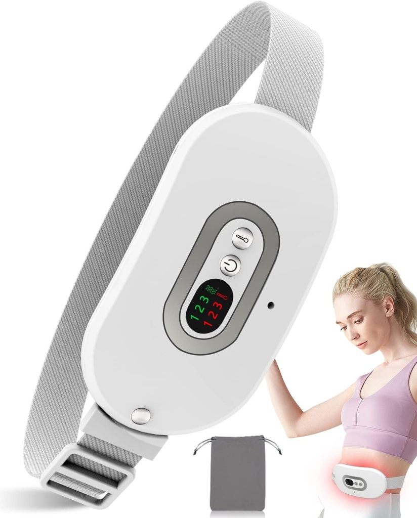 Βάση Θέρμανσης για Περιόδου Cramps FSA HSA Επιλέξιμη, Φορητή Βάση Θέρμανσης για Εμμηνορρυσιακό Cramp Relief, Ηλεκτρική Ζώνη Θέρμανσης Ασύρματης Θέρμανσης με 3 Επίπεδα Θερμότητας για Πίσω,Belly,Stomach,Gifts Γυναίκες Κορίτσια