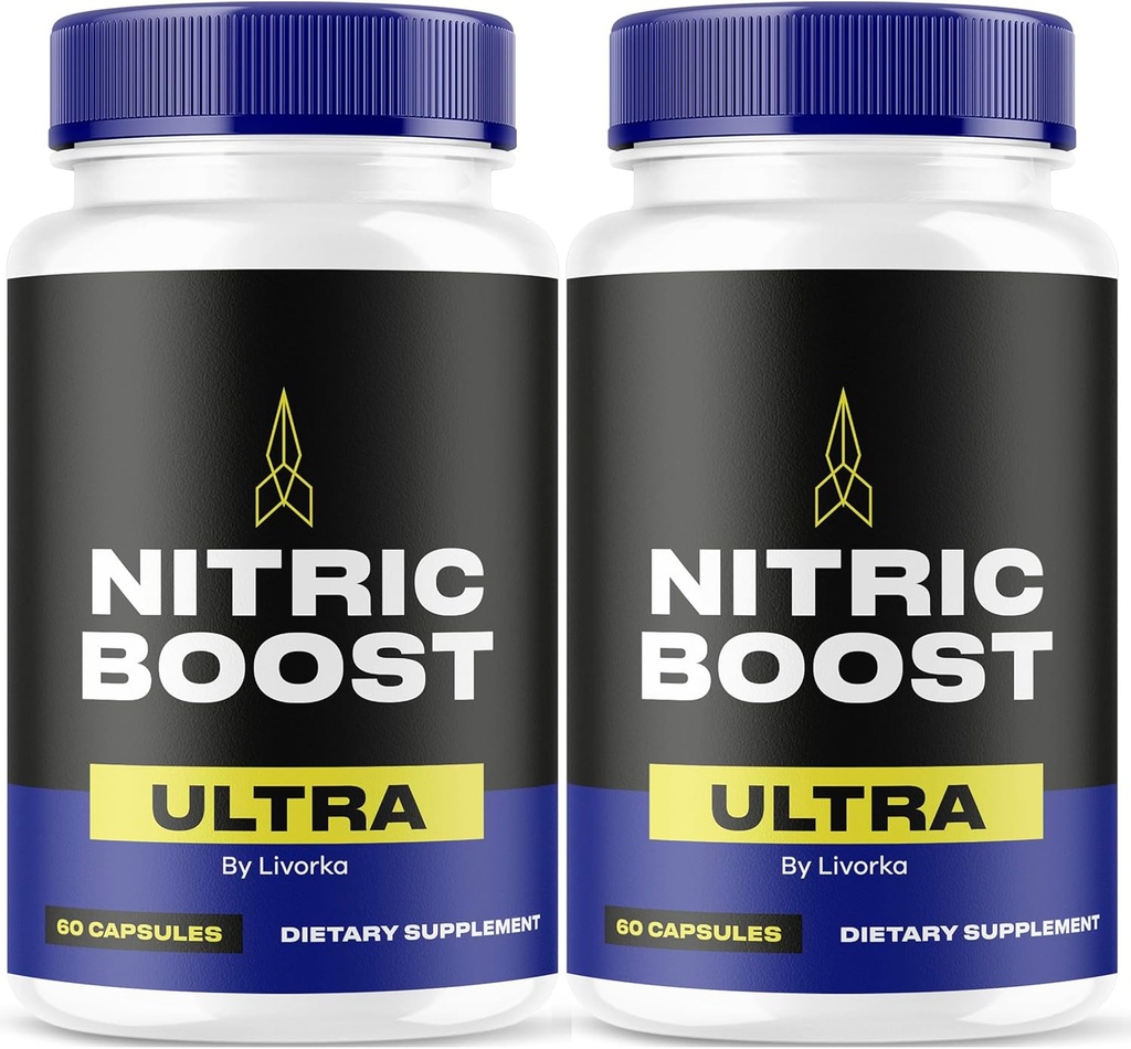 LIVORKA Nitric Boost Ultra Powder Τώρα σε κάψουλες, Advanced Formula - 120 Count (2 Μήνες Προμήθεια) - Συσκευασία των 2