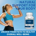 Well of Life: Kidney Plus 600mg with Cranberry Extract, Astragalus Root, Java Tea-Leaf & antioxidants for Overall Well-Being, Helps Healthy Kidney Function & Urinary Tract Wellness, 60 Capsules