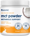 NativePath MCT Oil Powder Supplement - Μη αρωματισμένο MCT Σκόνη με Keto-Friendly C8 MCT. Χωρίς γαλακτοκομικά, γλουτένη και ΓΤΟ, 25 μερίδες