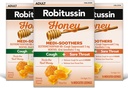 Robitussin Medi-Sooths Μέλι Λαρύγγι Λαιμού Λεμόνι Lozenges, Long-Lasting Cough + Sore Lroat Pain Relief - 48 Count (3 x 16ct Packs)