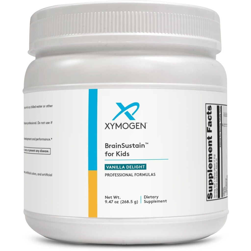 XYMOGEN BrainSustain για τα παιδιά - N-Acetyl-L-Cysteine, Alpha Lipoic Acid και DHA για τα παιδιά Focus Υποστήριξη - Συμπληρώματα εγκεφάλου για τη μνήμη και την εστίαση - μη-GMO, Γλουτένη, Σόγια + Γαλακτοκομικά-ελεύθερο (9.47 oz)