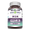 Amazing Formulas MSM (Methylsulfonylmethane) Supplement | 1000 Mg Per Serving | 200 Tablets | Non-GMO | Gluten Free | Made in USA