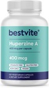 BESTVITE Huperzine A 400mcg (120 Vegetarian Capsules) - No Stearates - Vegan - Non GMO - Gluten Free
