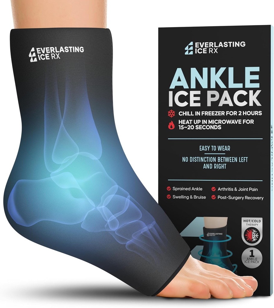 Ankle Ice Pack Wrap for Swelling, Reuseable Foot Ice Pack Wrap - Ψυχρή θεραπεία συμπίεσης για την ανακούφιση του πόνου, Plantar Fasciitis, Strained Ankles, Αχιλλέας Tendonitis Relief