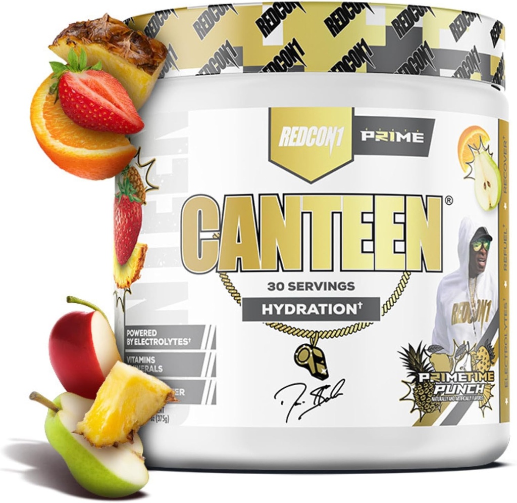 REDCON1 Post Workout Recovery Powder - Coach Prime Canteen - Ενυδατική σκόνη με ηλεκτρολύτες, Βιταμίνες & Coconut Water - Prime Time Punch (30 μερίδες)