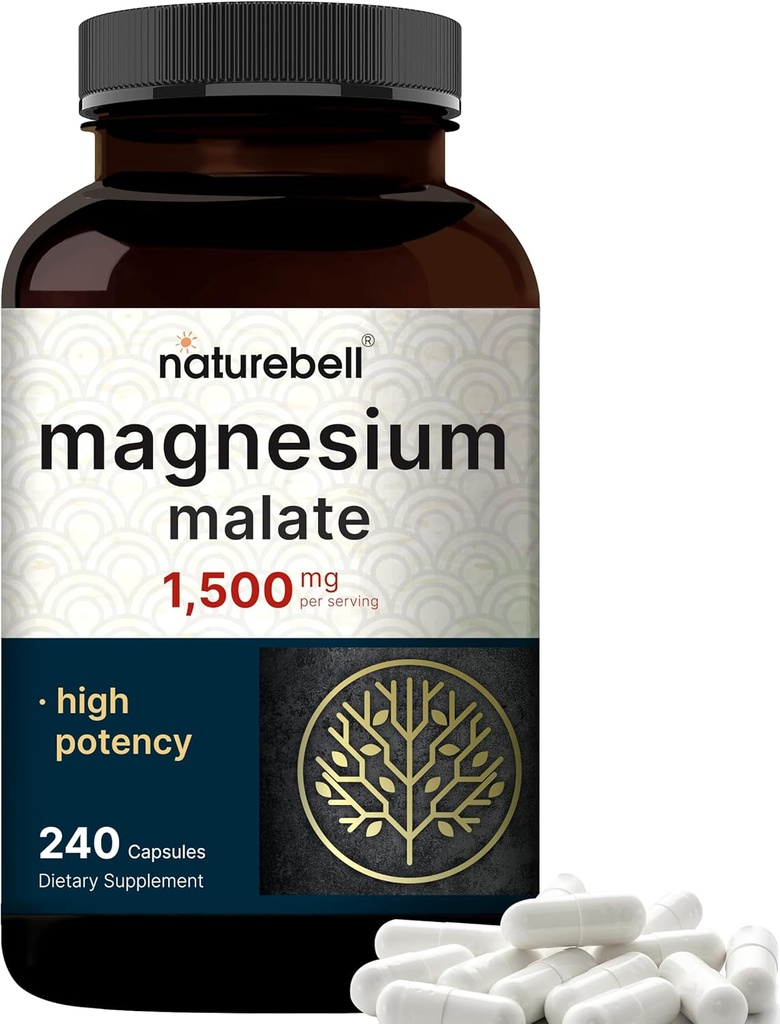 NatureBell Μαγνήσιο Malate 1.500mg, 240 κάψουλες 