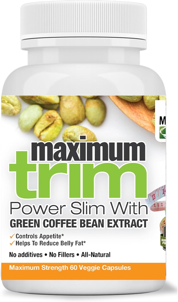 Maximum Slim πιο αποτελεσματική φόρμουλα MaximumTrim Garcinia CAMBOGIA με Πράσινο Coffee Bean Extract Όλα τα φυσικά απώλεια βάρους, όρεξη καταπιεστική & λίπος Burner - προμήθεια μήνα