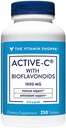 Η βιταμίνη Shoppe Active-C με Bioflavonoids 1000 MG - Αντιοξειδωτικό για Καρδιαγγειακή & Ανοσολογική Υγεία & Προστασία κατά των Ελεύθερων Ριζοσπαστικών (250 δισκία)