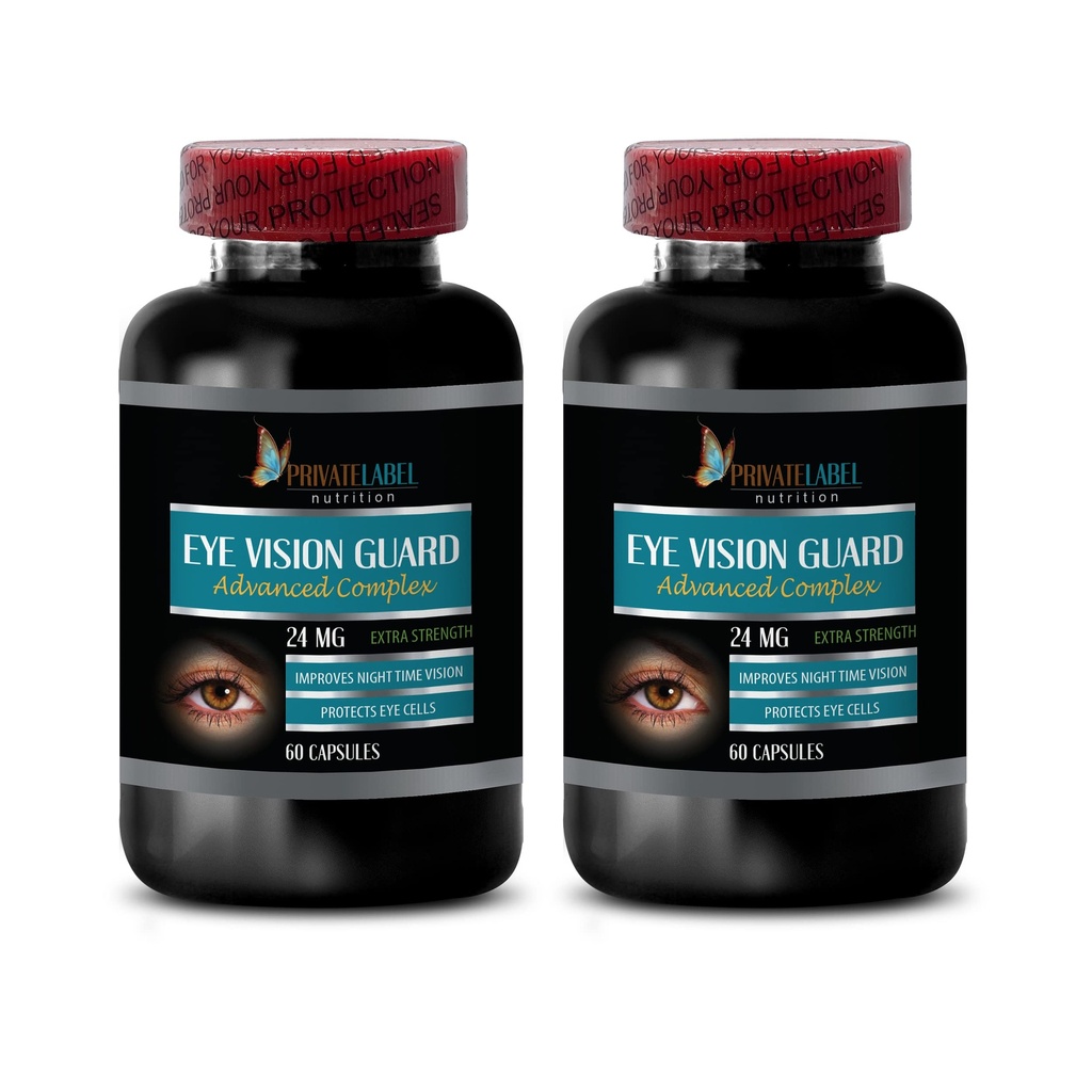 Συμπληρώματα ματιών Lutein - Eye Vision Guard 24 MG - Advanced Eye Complex - Lutein for Eyes, Vision Support Complex, Vitamin A, Grape Seed Extract, Vision Pills for Eyes Πάνω από 50, 2 Bottles 120 Κάψουλες