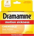 Dramamine Chewable, Motion Sickness Relief, Orange Flavor, 8 Count