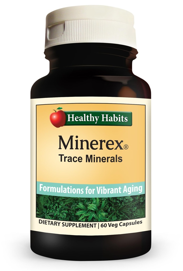 Υγιεινές Συνήθειες MINEREX High Potency Complete Mineral Supplement with Sentramin Plant and Sea Bed Minerals from Senonian Vegetate 60 Count