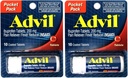 2 Συσκευασία Pocket Advil Pain Reliever / Πυρετός Reducer Ibuprofen 200mg - 10 Επικαλυμμένα δισκία ανά συσκευασία (20 δισκία Σύνολο)