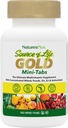 NaturesPlus Πηγή Ζωής Χρυσή Πολυβιταμίνη - 180 Mini-Tabs, Συσκευασία των 2 - με Βιταμίνες D3, B12 & K2 - Χορτοφαγική & Χωρίς Γλουτένη - 60 Σύνολο Σερβιρίσματος
