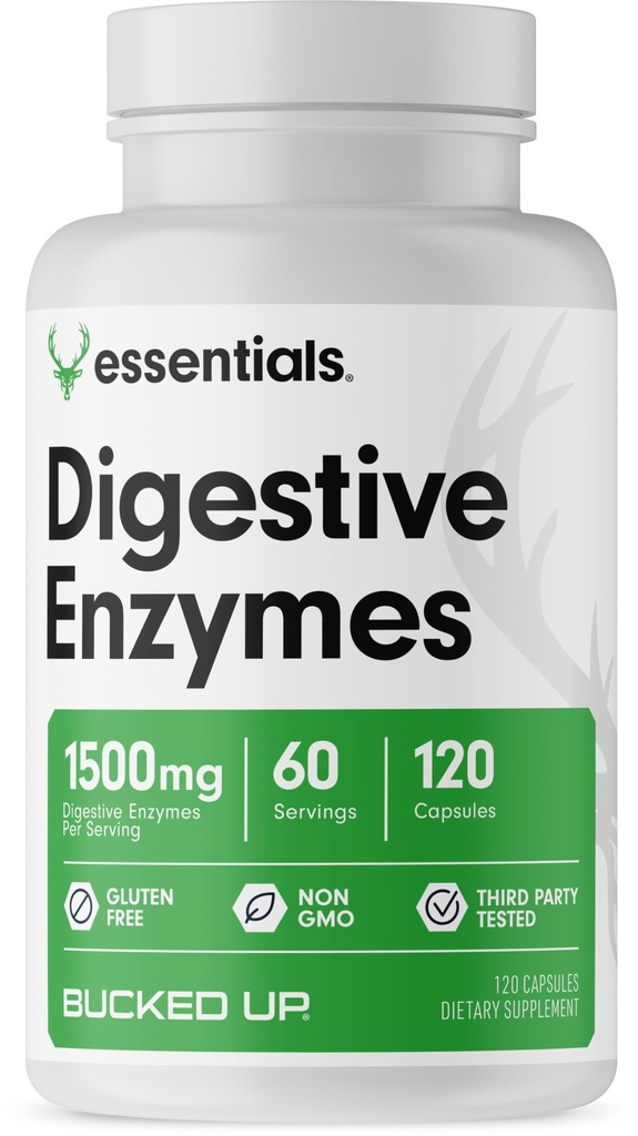 Bucked Up Digestive Enzymes (1500 mg), Essentials (60 Servings, 120 Κάψουλες)