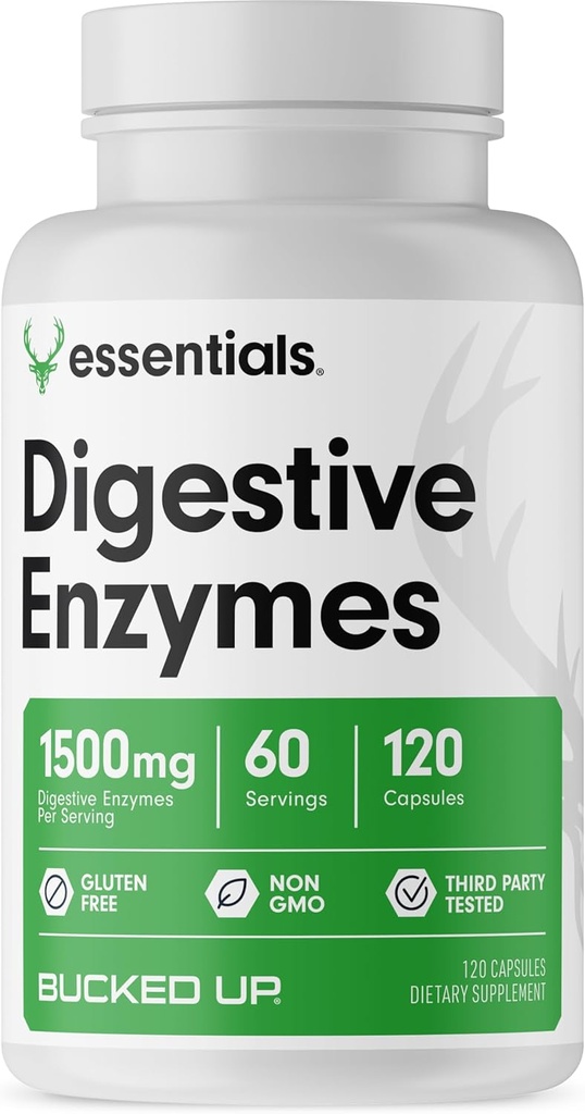 Bucked Up Digestive Enzymes (1500 mg), Essentials (60 Servings, 120 Κάψουλες)