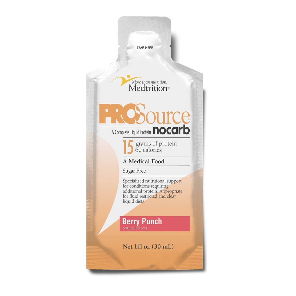 Medtrition ProSource NoCarb Berry Energy Punch Liquid Packets περίπτωση των 25-1 fl oz Packets