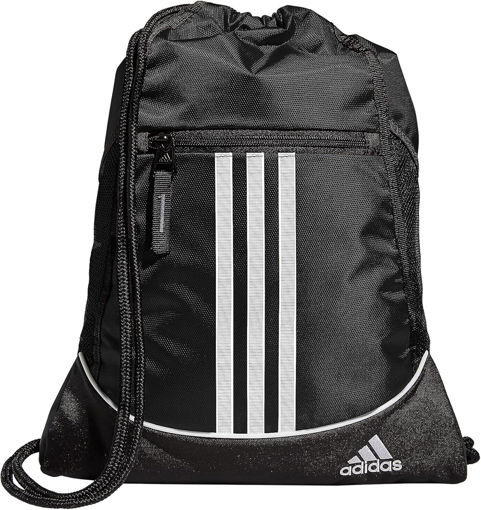 adidas Alliance Sackpack – Συρόμενη τσάντα πλάτης για άνδρες και γυναίκες, μαύρο, ένα μέγεθος