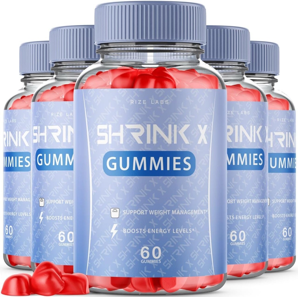 rize labs (5 Pack) Shrink X - Shrink X Gummies απώλεια βάρους, Shrink X Keto ACV συμπλήρωμα, Keto + ACV Gummy, Shrink X μέγιστη δύναμη Μπάλα λίπος Gomitas, ShrinkX Gummy Bears Κριτικές (300 Gummies)