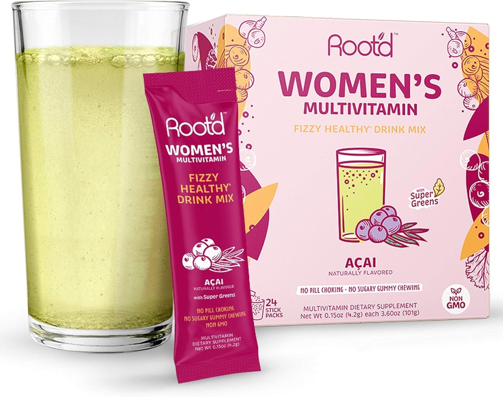 Root'd - σκόνη πολυβιταμίνη για τις γυναίκες - Με 25 βιταμίνες & ορυκτά 