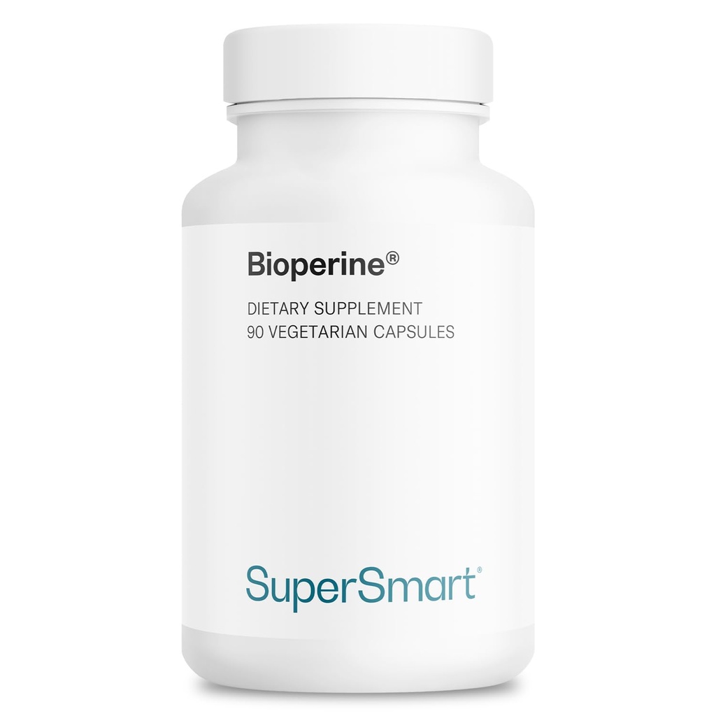 SuperSmart Bioperine 30mg ανά ημέρα (95% Piperine) - Συμπλήρωμα Εκχυλίσματος Μαύρου Πιπεριού - Ενίσχυση απορρόφησης - Υποστηρίξτε Digestive Enzymes 