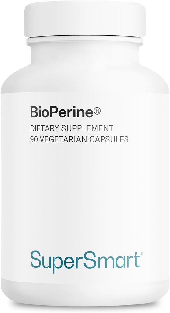 SuperSmart Bioperine 30mg ανά ημέρα (95% Piperine) - Συμπλήρωμα Εκχυλίσματος Μαύρου Πιπεριού - Ενίσχυση απορρόφησης - Υποστηρίξτε Digestive Enzymes 