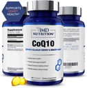 1MD Διατροφή CoQ10 - για την καρδιακή υγεία & κυτταροειδής παραγωγή ενέργειας - Συμπλήρωμα υγείας για άνδρες και γυναίκες - συνένζυμο Q10 Softgel - 60 ημέρες