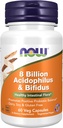 NOW Συμπληρώματα τροφίμων, 8 δισ. Acidophilus & Bifidus, γαλακτοκομικά, σόγια και γλουτένη, Striin Επαληθευμένο, 60 κάψουλες Veg