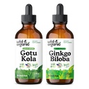 Wild & Organic Gotu Kola Tincture 4 fl oz & Ginkgo Biloba Tincture 4 fl oz
