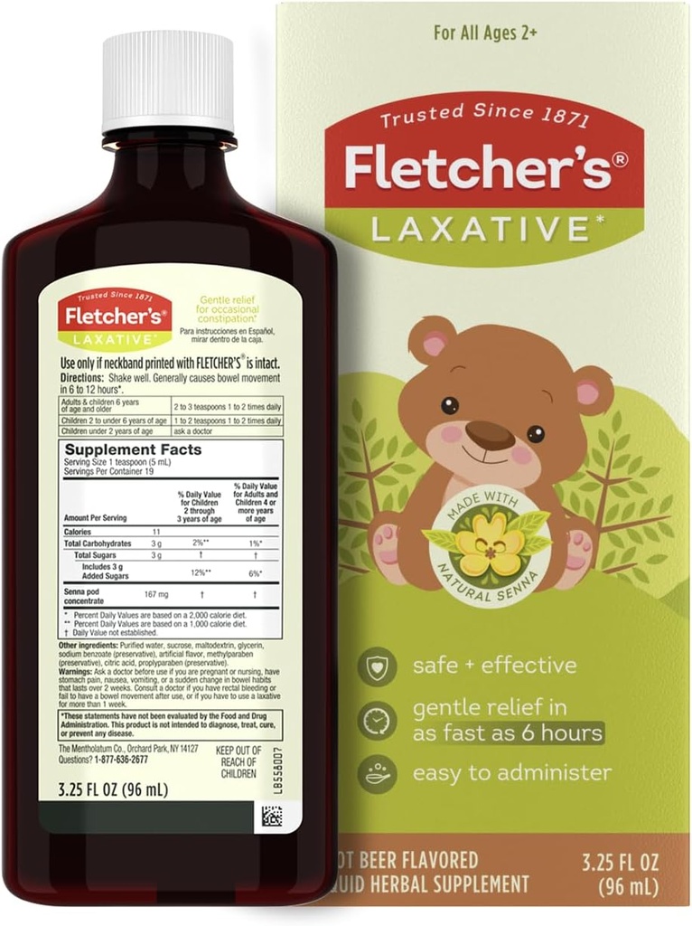 Laxative Fletcher, Root Beer, 3.25 ουγγιά