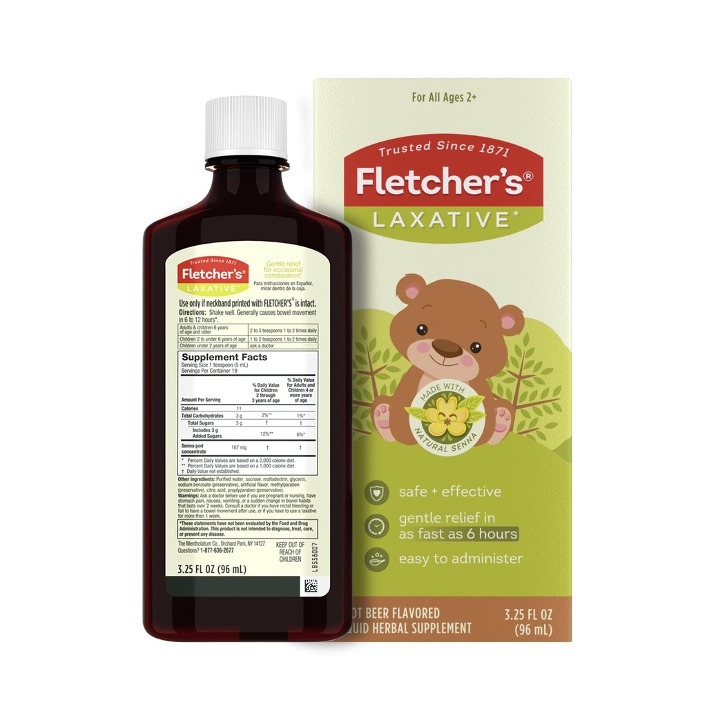 Laxative Fletcher, Root Beer, 3.25 ουγγιά