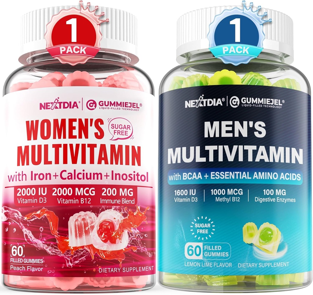 Mens Multivitamin Gummies 60 Count + Γυναίκες Multivitamin Gummies 60 Count