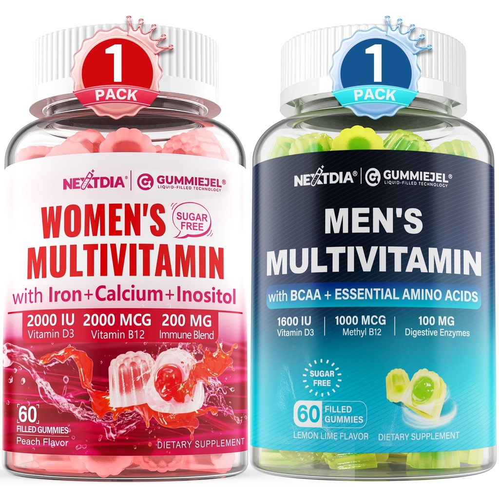 Mens Multivitamin Gummies 60 Count + Γυναίκες Multivitamin Gummies 60 Count