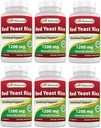 Best Naturals Red Yeast Rice 1200 Mg Tablet for Healthy Cholesterol Level, 60 Count (Pack of 6)