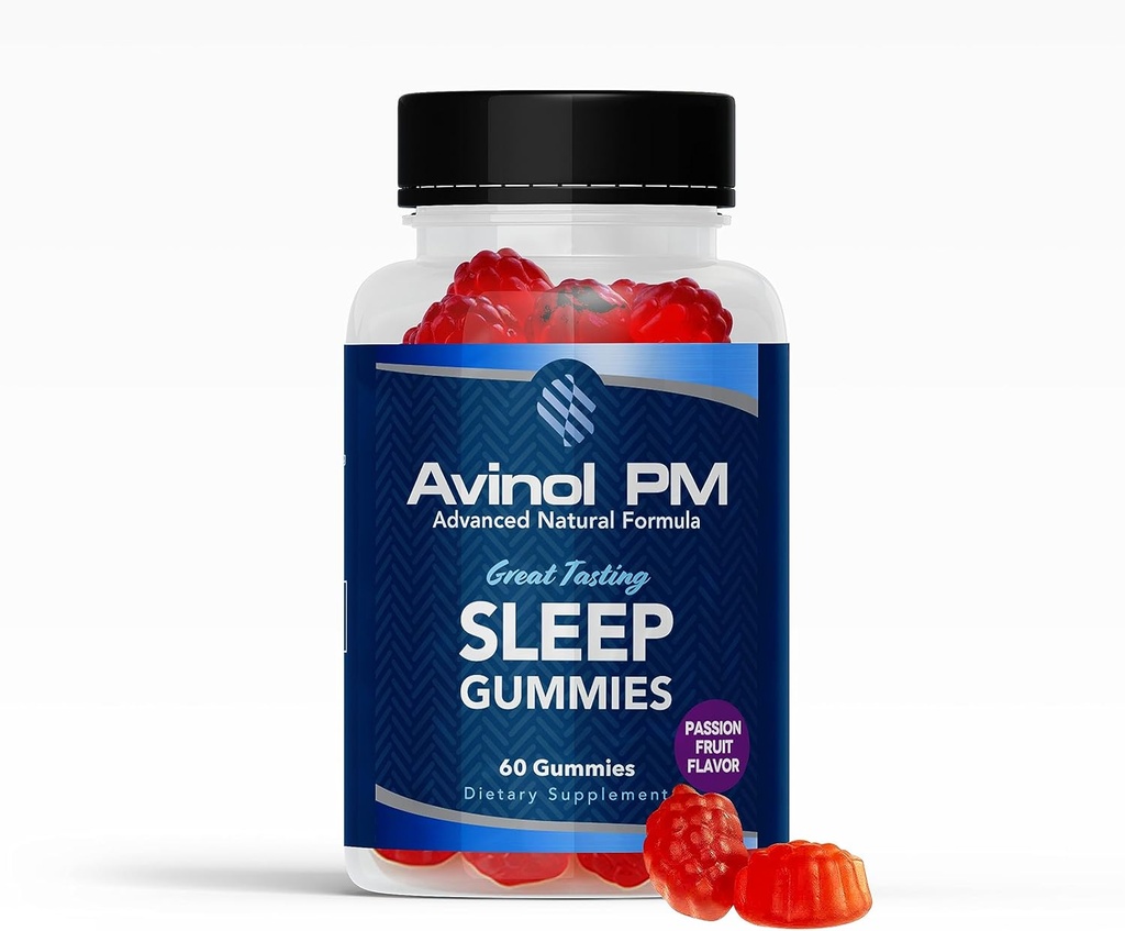Sleep Gummies - Advanced Natural Formula με L Theanine, Passionflower, Χαμομήλι, και Lemon Balm - Made in The USA, Passion Fruit Flavor, 60ct