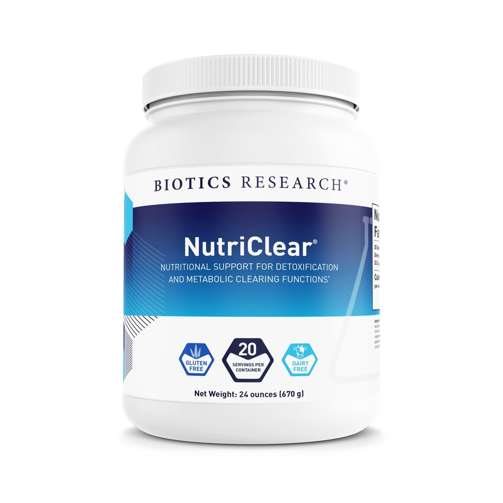 Biotics Research NutriClear® – Σκόνη, Διατροφική Υποστήριξη για Αποτοξίνωση και Μεταβολική Εκκαθάριση, Υγιεινή Σύνθεση Σώματος, Γλουταθιόνη, 17g Βιολογικά Πιπέρι, Τριγλυκερίδια Μέσης Αλυσίδας 24 Oz (670 g)