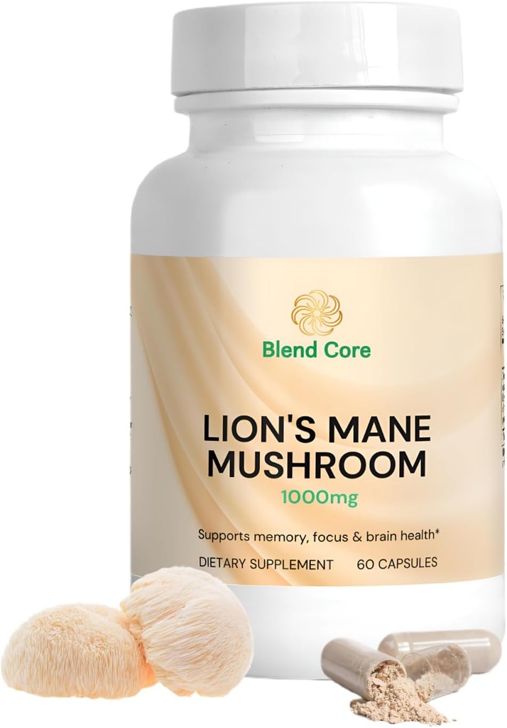 Mane Mushroom Nootropic Κάψουλες - Γνωστική Υποστήριξη και Εγκεφαλική Υγεία