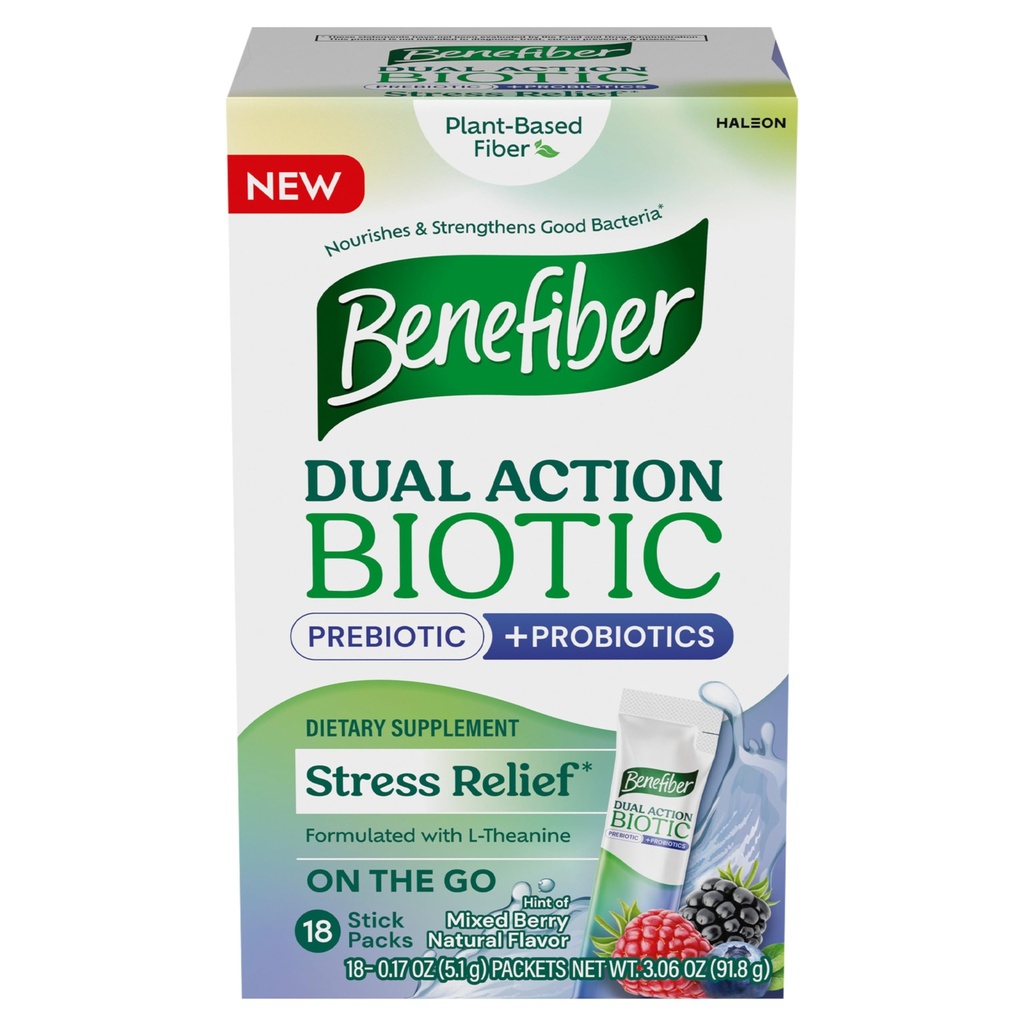 Beneiber διπλή δράση Biotic Plus ανακούφιση στρες, 18 πακέτα ραβδί κόμη