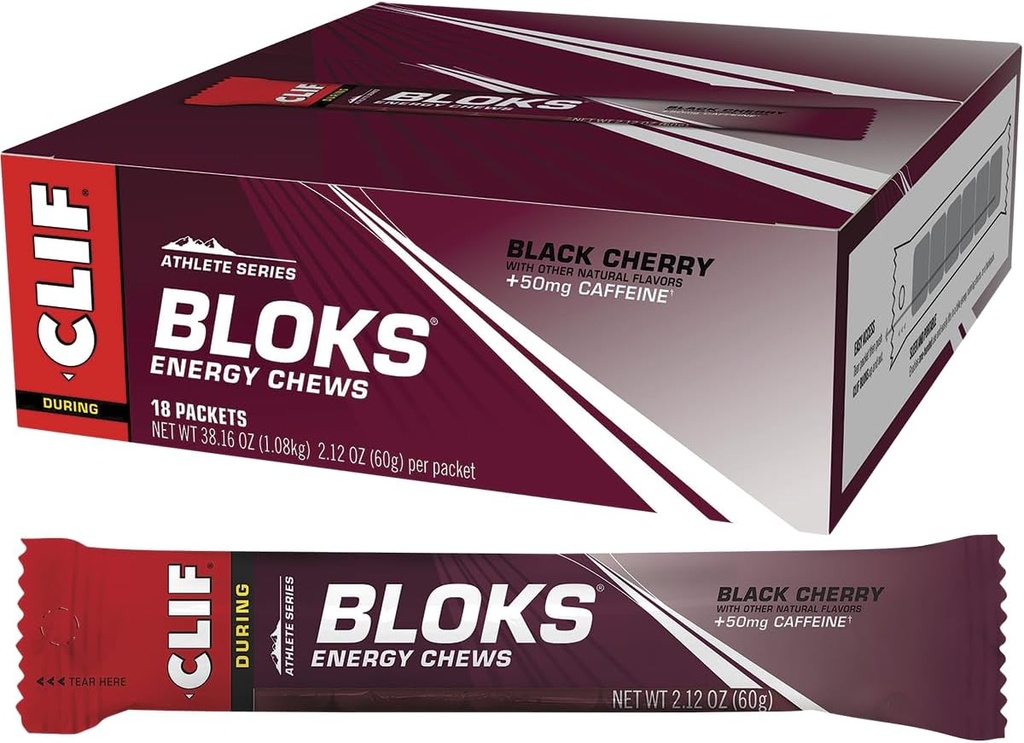 Clif Shot Bloks, Black Cherry, 2,12 oz (πακέτο των 18)