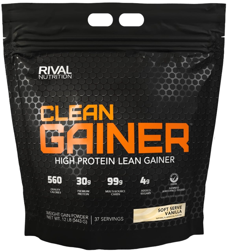 RIVAL NUTRITION Καθαρός Κεραυνός - Μαλακό σερβίρουν βανίλια 12lb