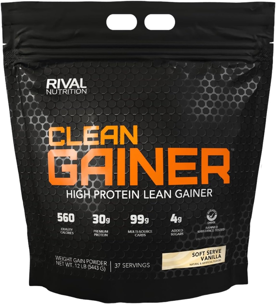 RIVAL NUTRITION Καθαρός Κεραυνός - Μαλακό σερβίρουν βανίλια 12lb