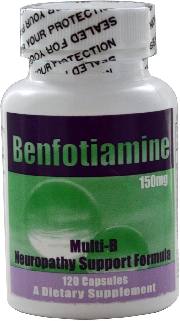 Φρέσκο από τον κατασκευαστή! Benfotiamine Multi-B Neuropathy Support Formula 150 mg, 120 caps - 3 Pack