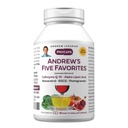 ANDREW LESSMAN Andrew's Five Favorites 30 Κάψουλες - Παρέχει 200mg κάθε ένα από Coenzyme Q-10, Resveratrol, EGCG, Ρόδι και άλφα Lipoic Acid, Ισχυρή Αντιοξειδωτική Υποστήριξη, Δεν Πρόσθετα