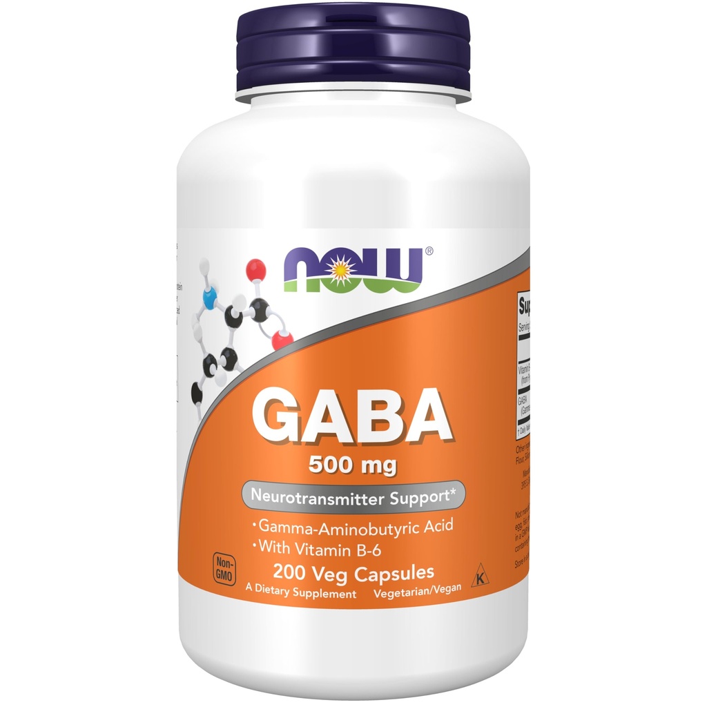NOW GABA 500 mg, 200 κάψουλες Veg